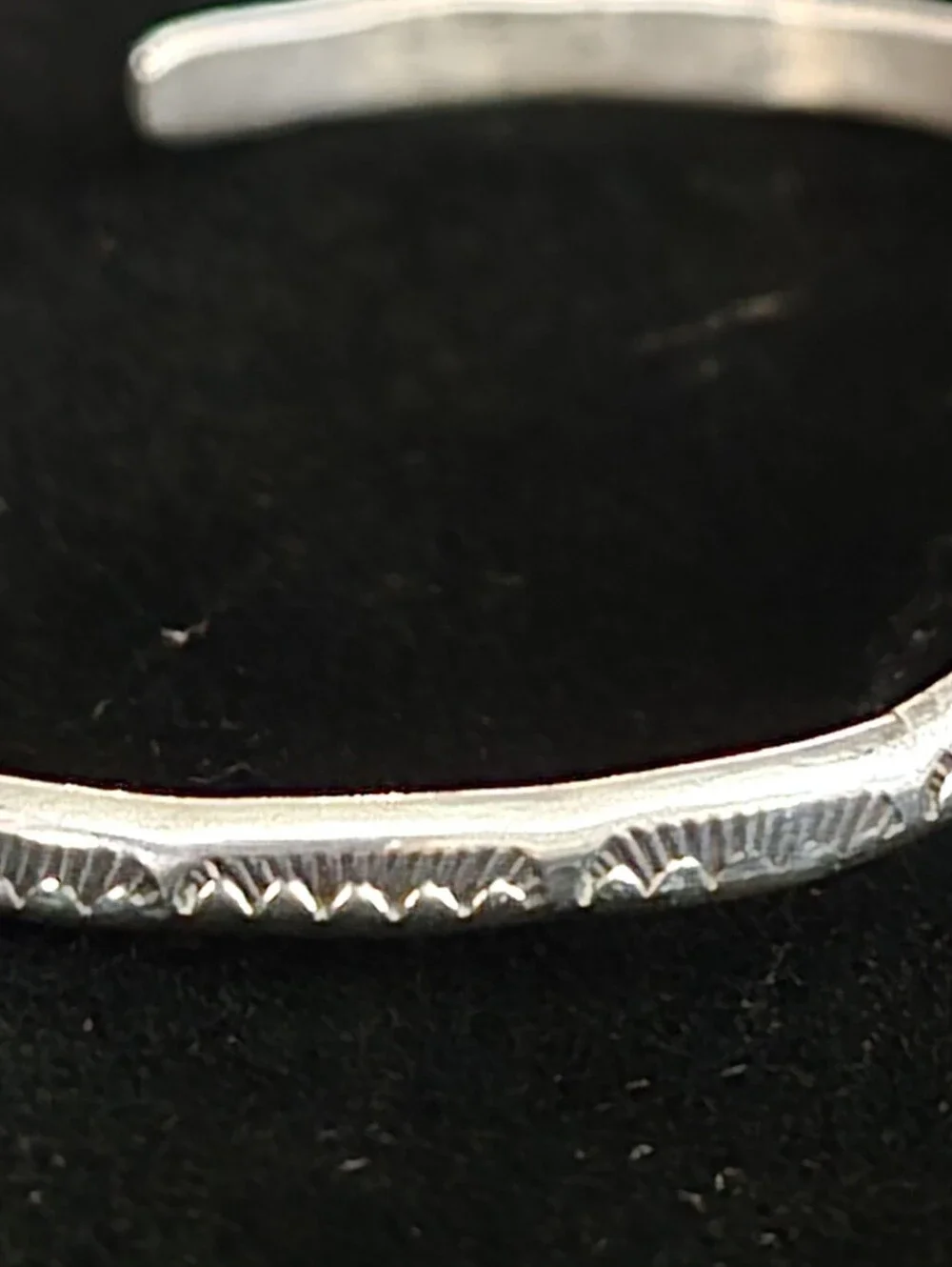 Vintage Southwestern Sterling Silver Malachite Cuff Bracelet Signed L.C.